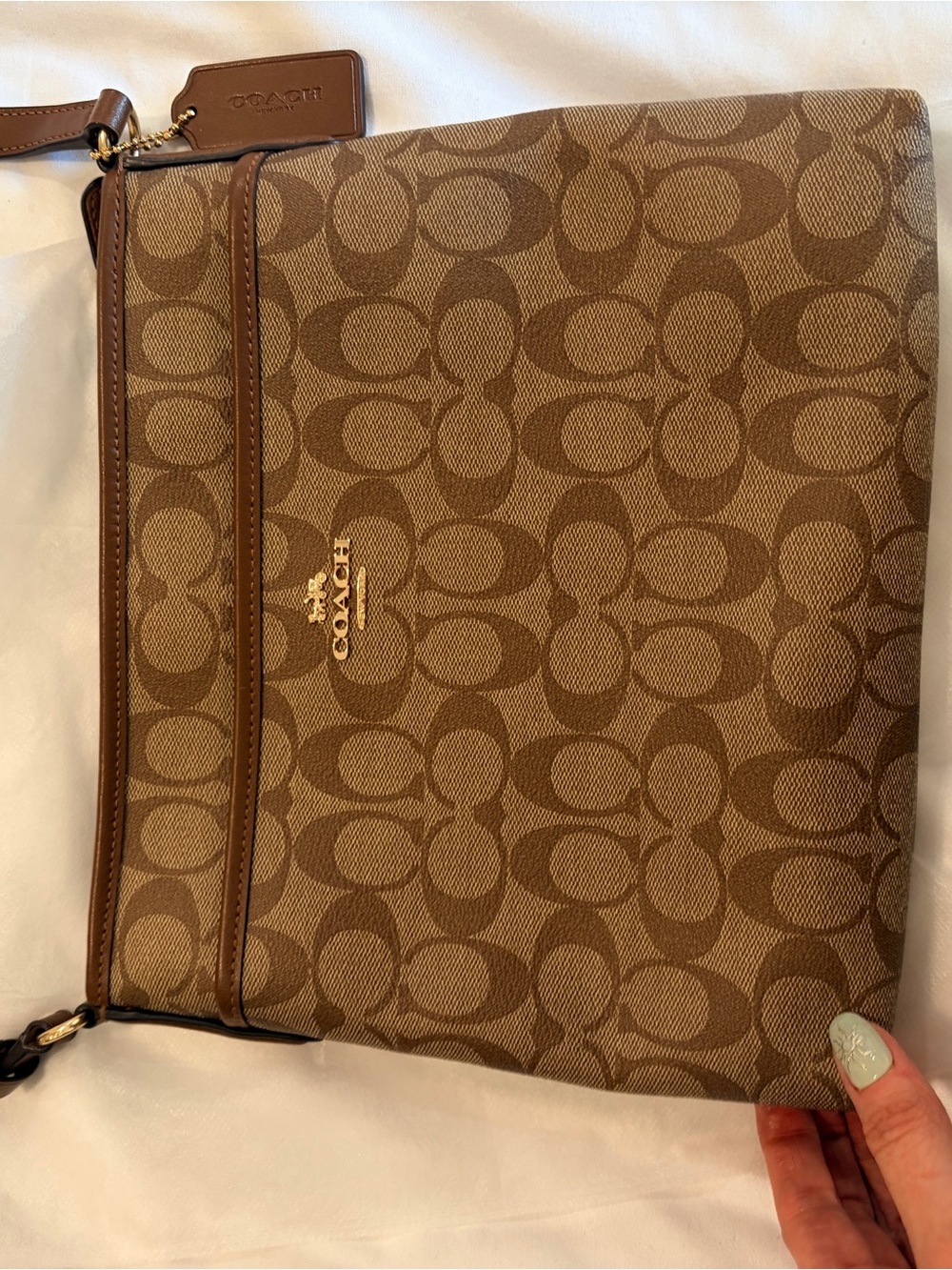 Coach Brown Signature Canvas Crossbody bag
